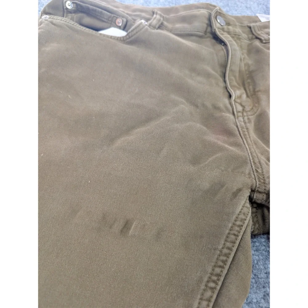 Banana Republic Traveler Cotton Brown Olive Pants Trousers Mens 36x32 Slim Chino